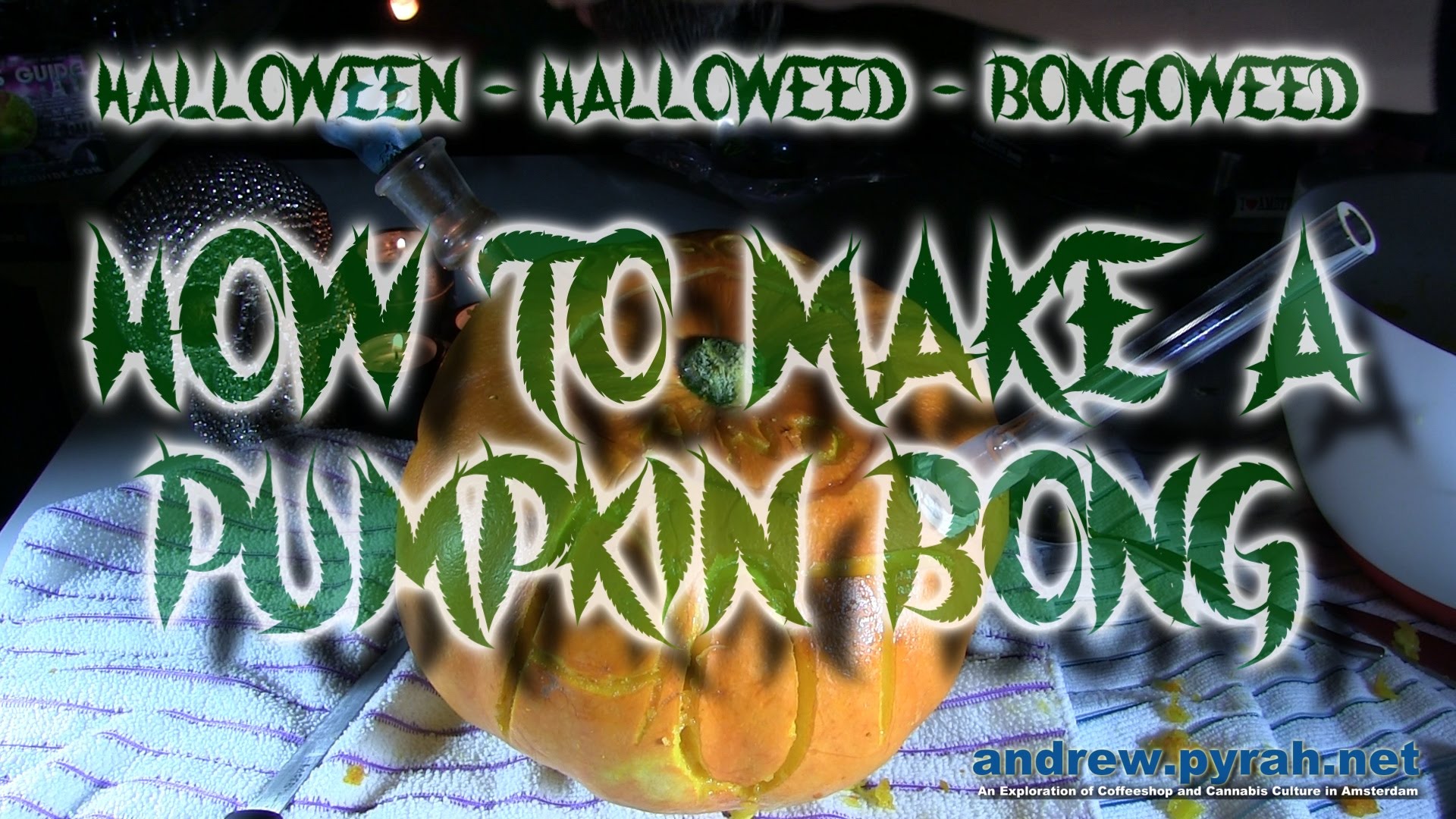 Halloween, Halloweed, Bongoweed – How To Make A Pumpkin Bong (Amsterdam Weed Review 2014)