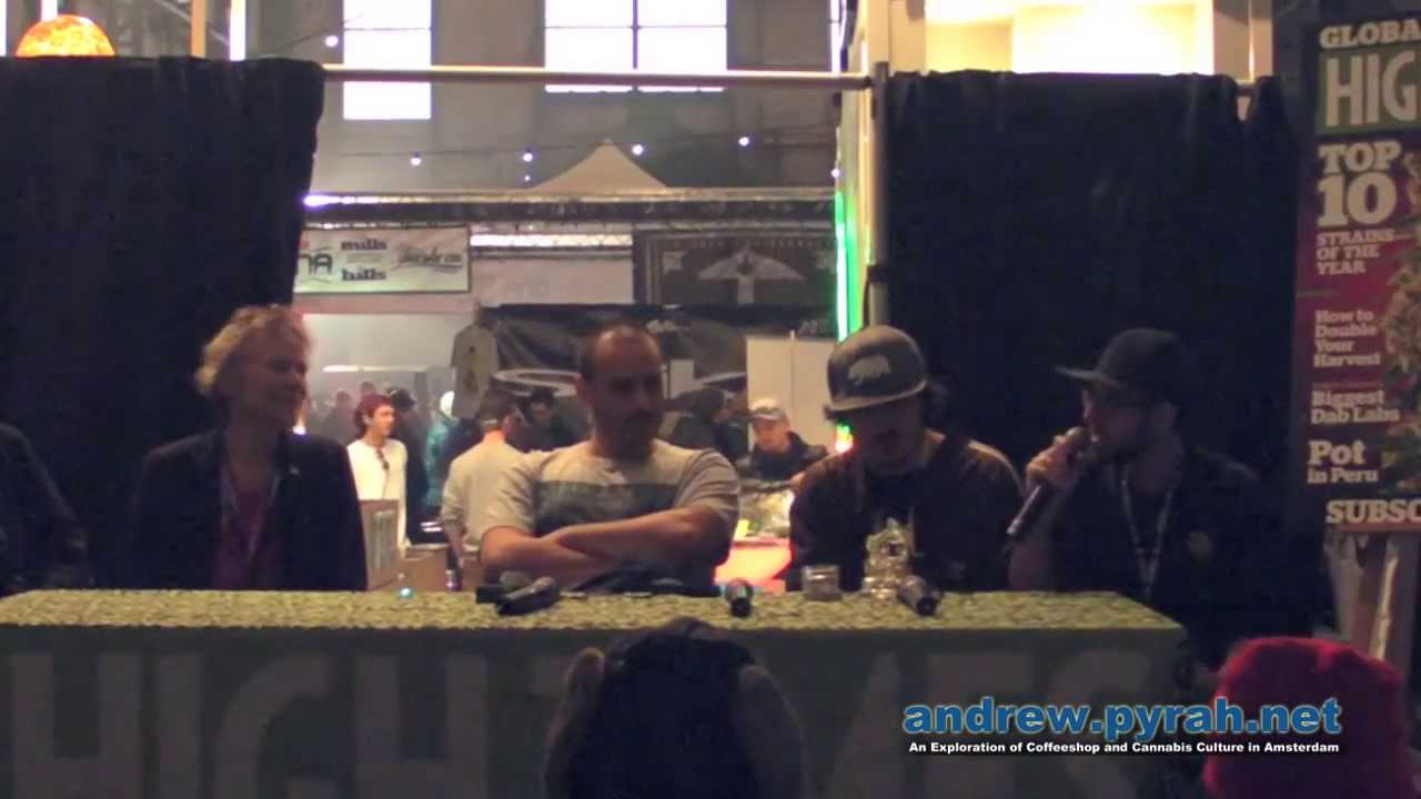 “Hash 101” with El Gato, Mila, Doug of Hitman Glass and Nikka T of Essential Extracts – 2013 Cannabis Cup Amsterdam