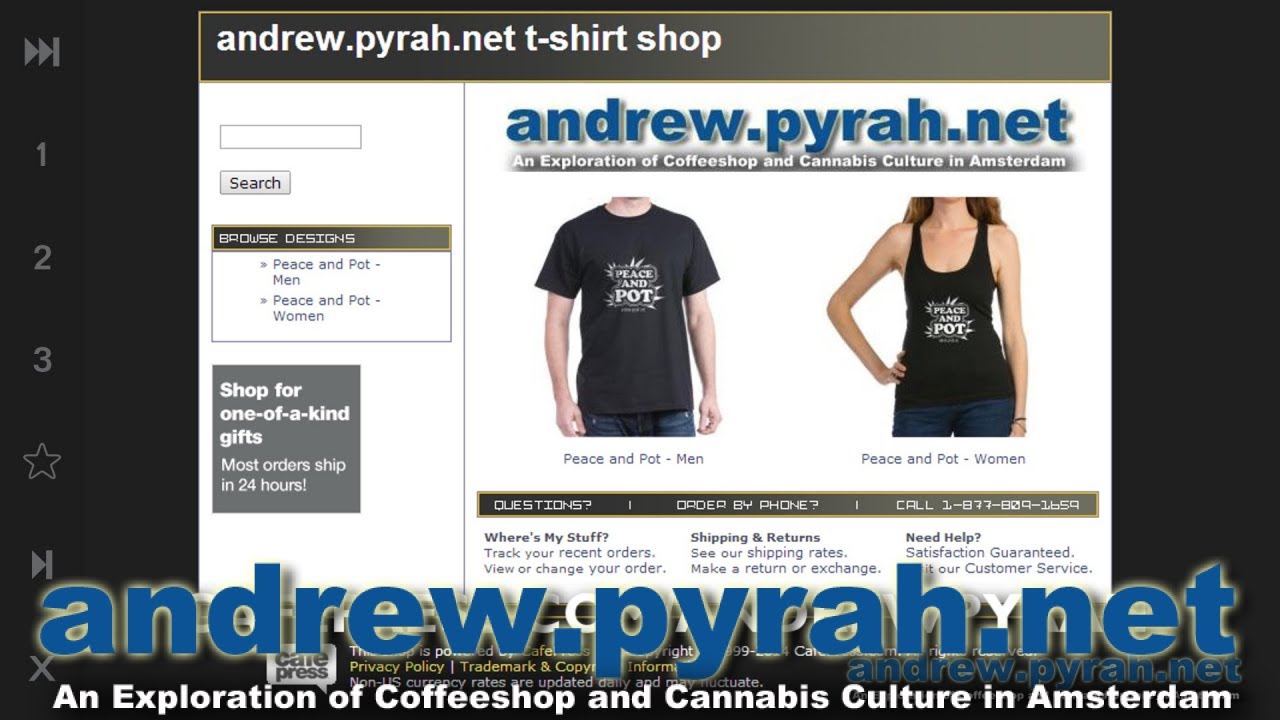 PEACE AND POT T SHIRTS NOW AVAILABLE! – Amsterdam Weed Review & Amsterdam Coffeeshop Tour